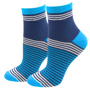 SKARPETKI DAMSKIE NIEBIESKIE W PASKI 39-41 DERBY [5270]