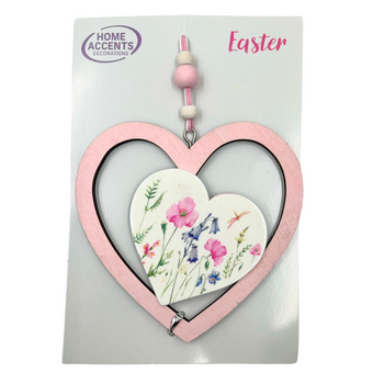 ZAWIESZKA WIELKANOCNA SERCE RÓŻOWE [28621]
