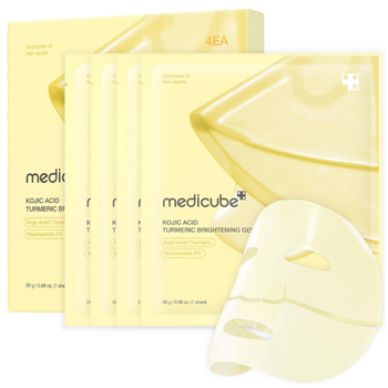 MEDICUBE KOJIC ACID TUMERIC BRIGHTENING GEL MASK 4 X 28G (ŻÓŁTE)  [36175]