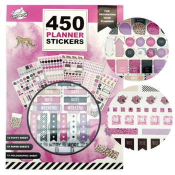 NAKLEJKI 450 EL RÓŻOWE -[8812]