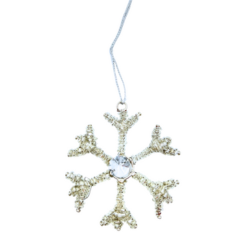 ŚNIEŻYNKA SREBRNA NA CHOINKĘ [24903]