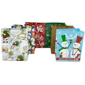 ZESTAW 6 TOREBEK PREZENTOWYCH 17X9X22 CM ŚWIĄTECZNE [20486]