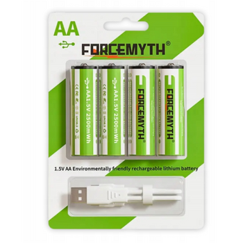 AKUMULATOR BATERIA 1,5V  AA Z KABLEM USB [34520]