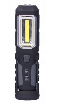 LETHE LATARKA WARSZTATOWA LED CZARNO SZARA Z MAGNESAMI [7056]