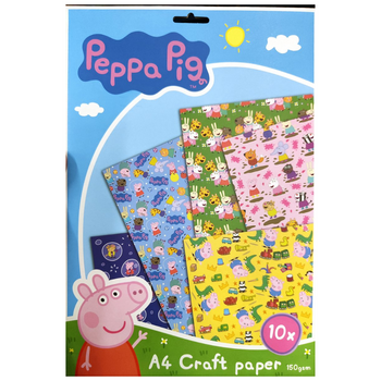 PAPIER DEKORACYJNY A4 10SZT KREATYWNY ŚWINKA PEPPA [18817]