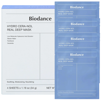 BIODANCE HYDRO CERA-NOL REAL DEEP MASK NIEBIESKA 4 SZT KOMPLET [35731(1)]