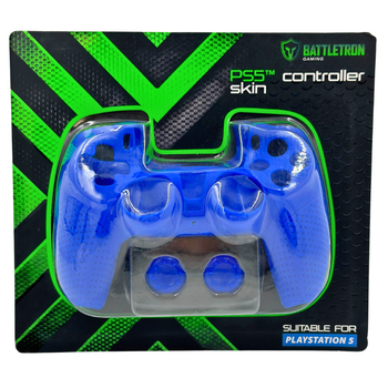 Silikonowy pokrowiec na pada Battletron PS5 NIEBIESKI [8021]