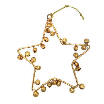 OZDOBA W KSZTAŁCIE GWIAZDKI Z DZWONKAMI [12064]