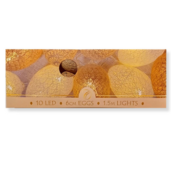 OŚWIETLENIE DEKORACJA SZNUR JAJEK 10LED NATURALNE [29065]