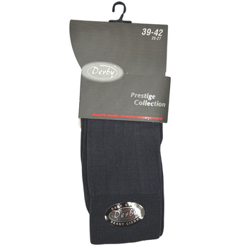 SKARPETY MĘSKIE Z BAWEŁNY MERCERYZOWANEJ 39-42 CIEMNY SZARY DERBY [20354]