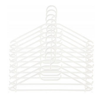 LIVARNO ZESTAW PLASTIKOWYCH WIESZAKÓW 10 SZTUK BIAŁE [20696]