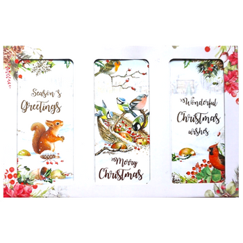 KARTKI ŚWIĄTECZNE 10 SZT. Z PTASZKAMI [24918]