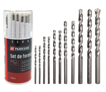 ZESTAW WIERTEŁ DO KAMIENIA 11EL. PARKSIDE [5567]