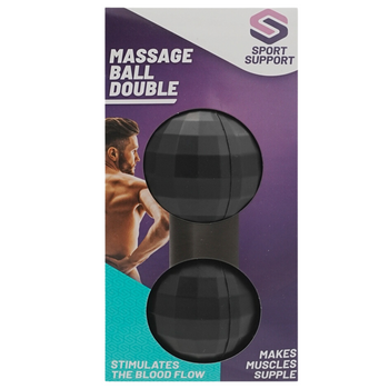 MASAŻER DO CIAŁA PODWÓJNA CZARNA KULA -[15570]