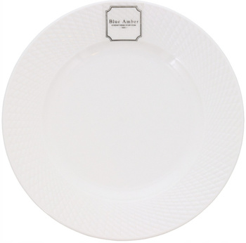 TALERZYK BLUE AMBER BIAŁY 23CM [8931]