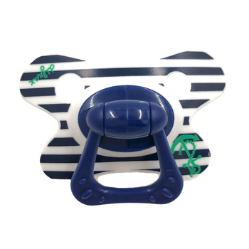 SMOCZEK DIFRAX DENTAL 12+M BIAŁY W PASKI GRANATOWE [6592]