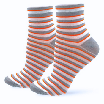 SKARPETKI DAMSKIE BIAŁE W PASKI 39-41 DERBY [5272]