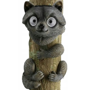 FIGURKA SOLARNA WISZĄCA ZWIERZĄTKO WILK ŚWIECĄCE OCZY  2 LED [17118]