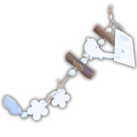 ZAWIESZKA DREWNIANA Z BIAŁYM PTASZKIEM [29078]