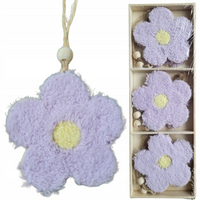 ZAWIESZKI PLUSZOWE KWIATKI FIOLETOWE [28570]