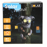 FIGURKA SOLARNA WISZĄCA ZWIERZĄTKO KOALA ŚWIECĄCE OCZY  2 LED [17101]
