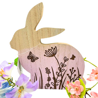 DREWNIANY RÓŻOWY ZAJĄCZEK [28556]