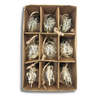 ZAWIESZKI SZKLANE JAJKA WIELKANOCNE 9 SZT - BEŻ [28596]