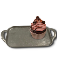 TACKA PODSTAWKA SREBRNA 21X14CM METALOWA [7889]