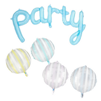 ZESTAW 5 BALONÓW FOOL PARTY NIEBIESKIE [8011]