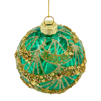 BOMBKA SZKLANA DIANA 8CM ZIELONA [12058]