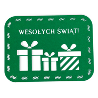 PDOKŁADKA ŚWIĄTECZNA ZIELONA XFM534-24 [6326]