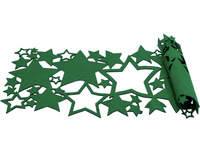 BIEŻNIK ŚWIĄTECZNY ZIELONY 100x30cm XFM534-4 [5926]