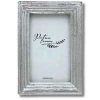 RAMKA NA ZDJĘCIA SREBRNA 7x10cm PASKI [9549]