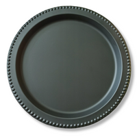 CZARNA TACA OZDOBNA OKRĄGŁA 35 CM [24715]