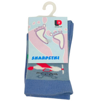 SKARPETKI DZIĘCIĘCE JEANSOWO-SZARE Z MYSZKĄ 15-16 DEPOL [5247]