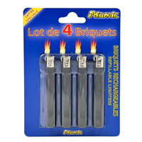 Zestaw 4 zapalniczek krzesiwowych wielokrotnego napełniania ATOMIC [16602]